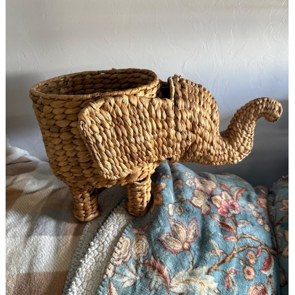 Opalhouse Other - Opalhouse Elephant Water Hyacinth Basket Natural Woven Storage Boho Nursery New